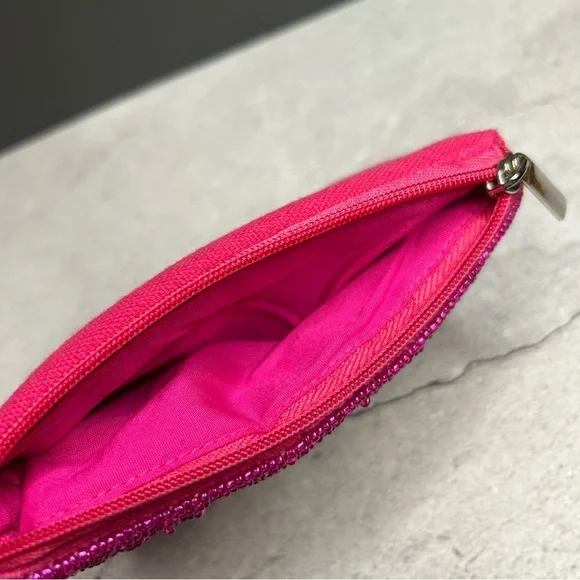 Pink Beaded Cow Cosmetic Bag - Picture 3 of 3